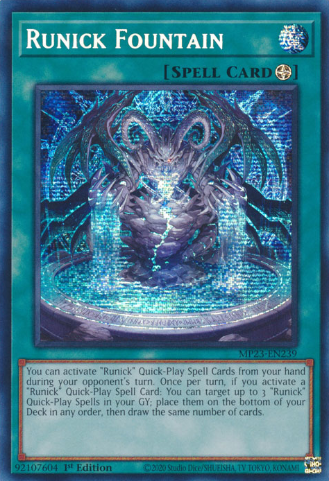 Runick Fountain [MP23-EN239] Prismatic Secret Rare | Good Games Adelaide SA