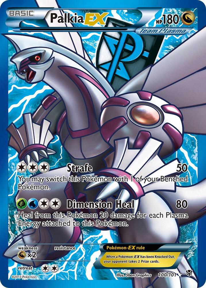Palkia EX Team Plasma 100 Full Art 100/101 (Plasma Blast)  - Holofoil | Good Games Adelaide SA