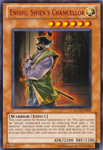 Enishi, Shien's Chancellor (Red) [DL12-EN009] Rare | Good Games Adelaide SA