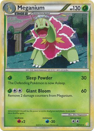 Meganium (26/123) (Cracked Ice Holo) [HeartGold & SoulSilver: Base Set] | Good Games Adelaide SA