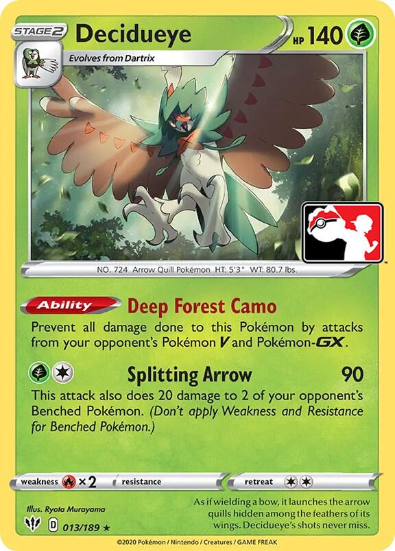 Decidueye Series 1 013/189 (Prize Pack Series Cards)  | Good Games Adelaide SA