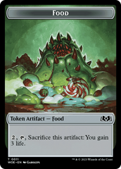 Rat // Food (0011) Double-Sided Token [Wilds of Eldraine Tokens] | Good Games Adelaide SA