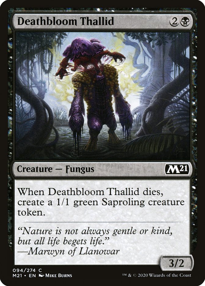 Deathbloom Thallid 94 (Core Set 2021)  - Foil | Good Games Adelaide SA