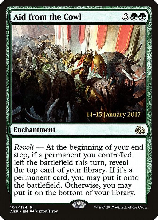 Aid from the Cowl 105 (Prerelease Cards)  - PreRelease Foil | Good Games Adelaide SA