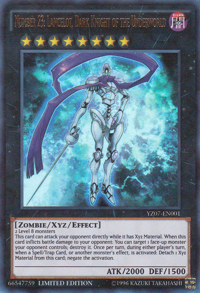 Number 23: Lancelot, Dark Knight of the Underworld [YZ07-EN001] Ultra Rare | Good Games Adelaide SA