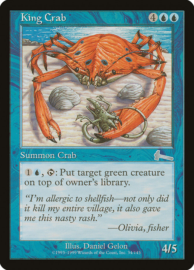 King Crab 34 (Urza's Legacy)  - Foil | Good Games Adelaide SA
