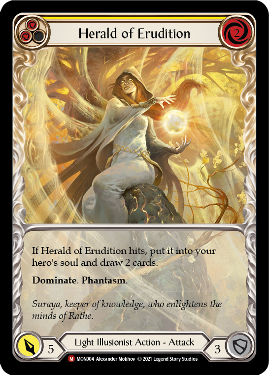 Herald of Erudition [MON004-EA] 1st Edition Rainbow Foil | Good Games Adelaide SA