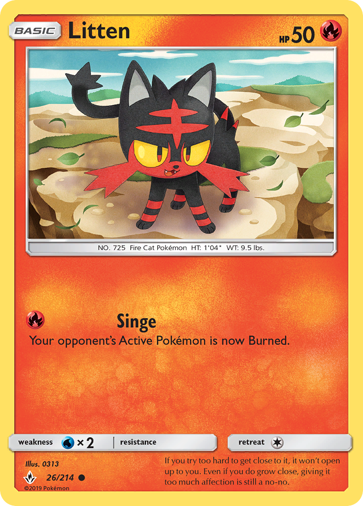Litten (26/214) [Sun & Moon: Unbroken Bonds] | Good Games Adelaide SA