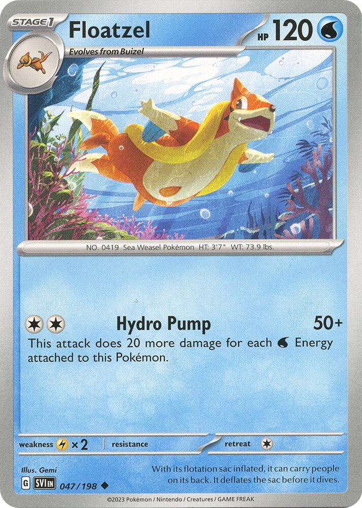 Floatzel 047/198 (SV01: Scarlet & Violet Base Set)  | Good Games Adelaide SA