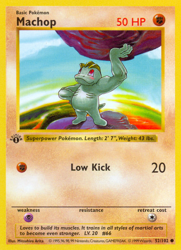 Machop (52/102) (Shadowless) [Base Set 1st Edition] | Good Games Adelaide SA
