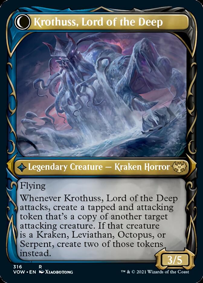 Runo Stromkirk // Krothuss, Lord of the Deep (Showcase Fang Frame) [Innistrad: Crimson Vow] | Good Games Adelaide SA