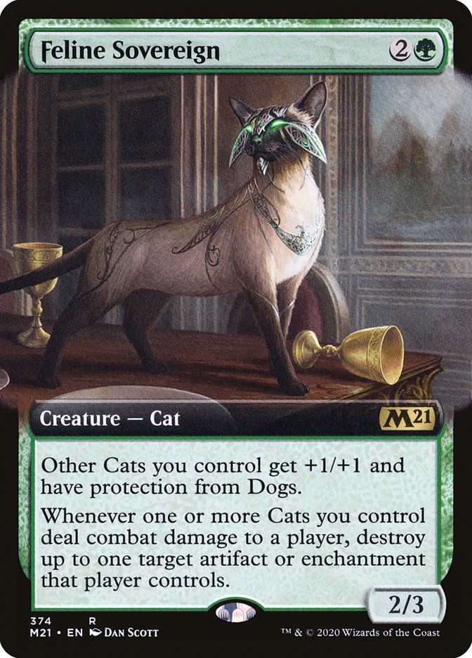 Feline Sovereign (Extended Art) [Core Set 2021] | Good Games Adelaide SA