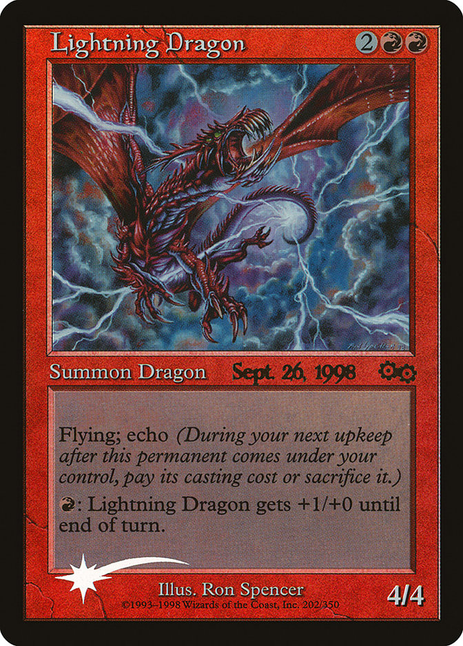 Lightning Dragon [Urza's Saga Promos] | Good Games Adelaide SA