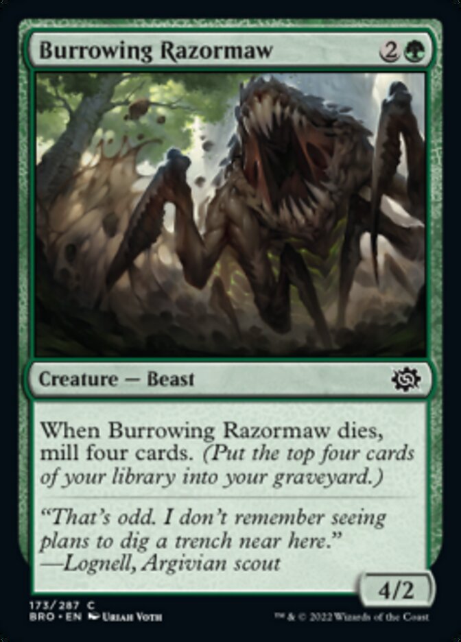 Burrowing Razormaw [The Brothers' War] | Good Games Adelaide SA