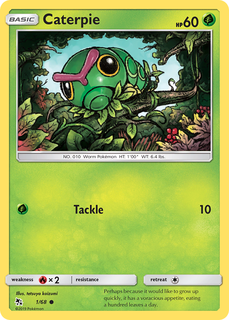 Caterpie (1/68) [Sun & Moon: Hidden Fates] | Good Games Adelaide SA
