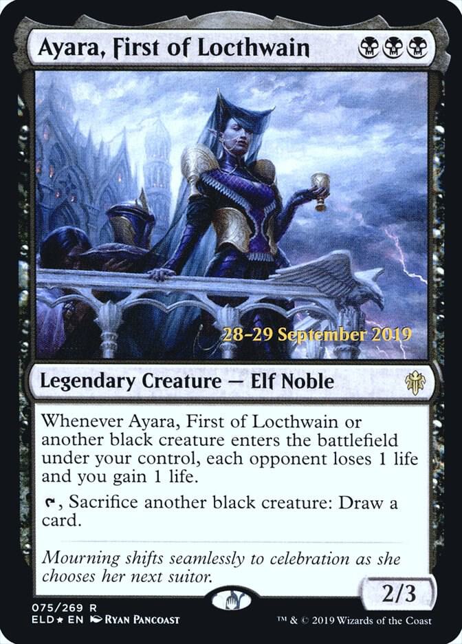 Ayara, First of Locthwain 75 (Prerelease Cards)  - PreRelease Foil | Good Games Adelaide SA