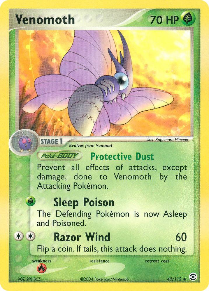 Venomoth 49/112 (FireRed & LeafGreen)  - Reverse Holofoil | Good Games Adelaide SA