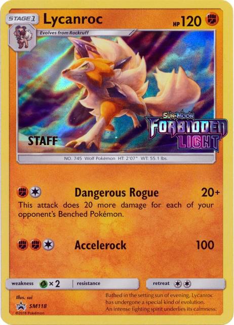 Lycanroc Prerelease Staff SM118 (SM Promos)  - Holofoil | Good Games Adelaide SA