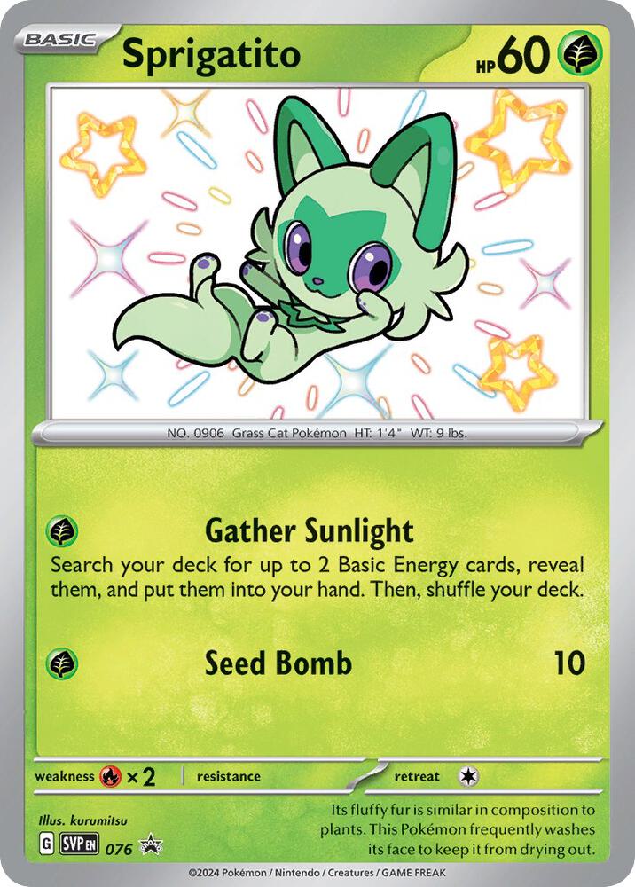 Sprigatito 076 (SV: Scarlet & Violet Promo Cards)  - Holofoil | Good Games Adelaide SA