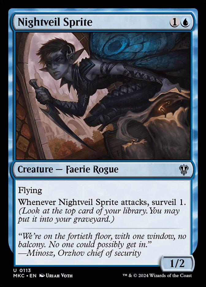 Nightveil Sprite 113 (Commander: Murders at Karlov Manor)  | Good Games Adelaide SA