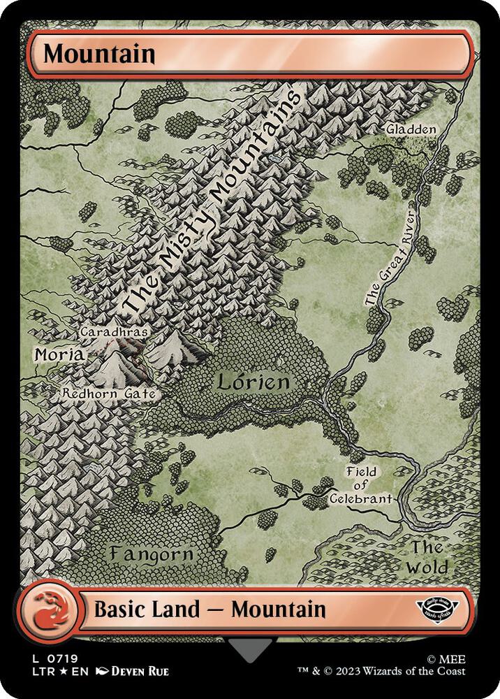 Mountain 719 (Universes Beyond: The Lord of the Rings: Tales of Middle-earth)  - Full Art Surge Foil | Good Games Adelaide SA
