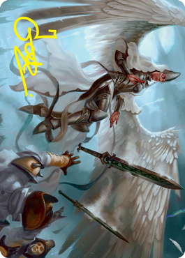 Angelic Quartermaster Art Card (Gold-Stamped Signature) [Innistrad: Crimson Vow Art Series] | Good Games Adelaide SA