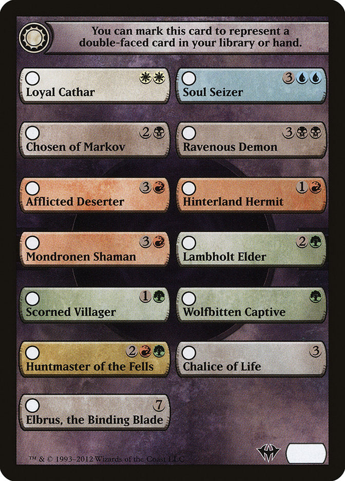 Checklist Card - Dark Ascension [Dark Ascension Tokens] | Good Games Adelaide SA
