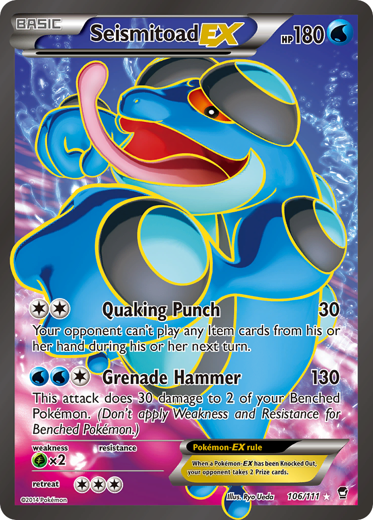 Seismitoad EX (106/111) [XY: Furious Fists] | Good Games Adelaide SA