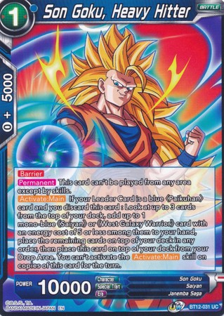 Son Goku, Heavy Hitter [BT12-031] | Good Games Adelaide SA