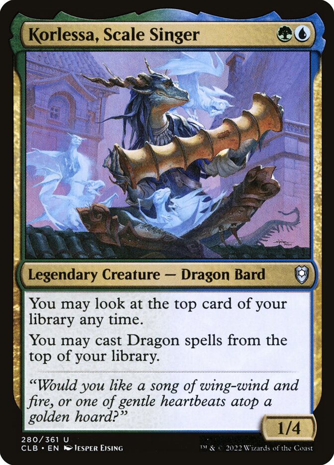 Korlessa Scale Singer 280 (Commander Legends: Battle for Baldur's Gate)  - Foil | Good Games Adelaide SA