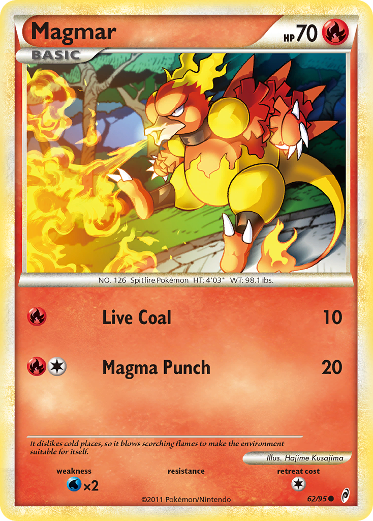 Magmar (62/95) [HeartGold & SoulSilver: Call of Legends] | Good Games Adelaide SA