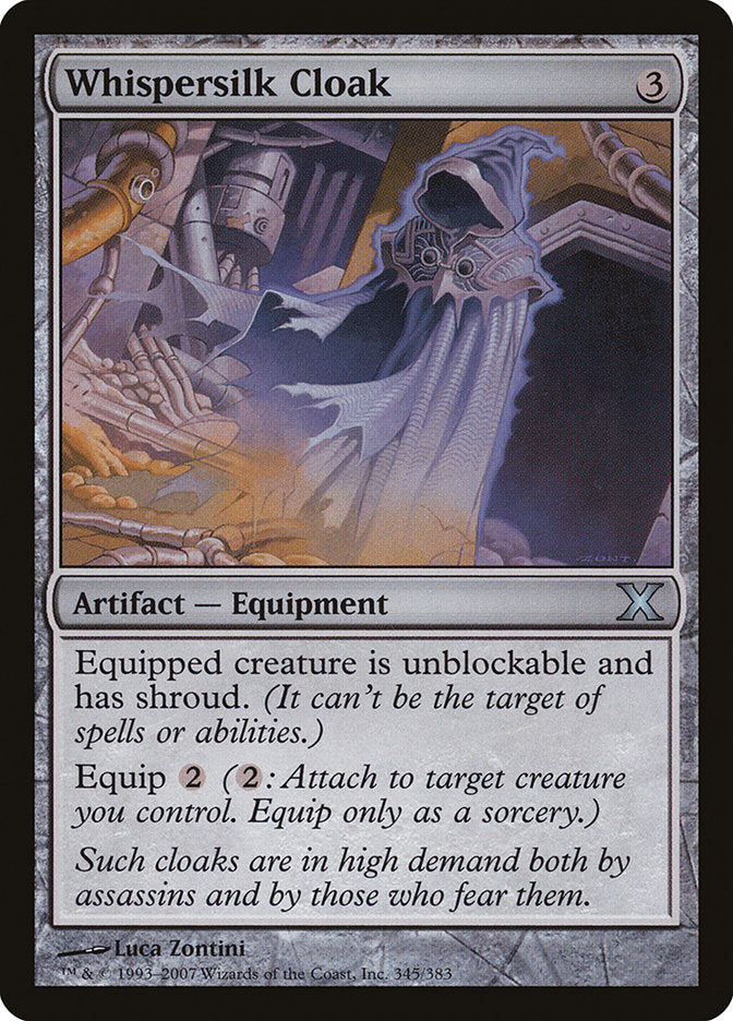 Whispersilk Cloak [Tenth Edition] | Good Games Adelaide SA