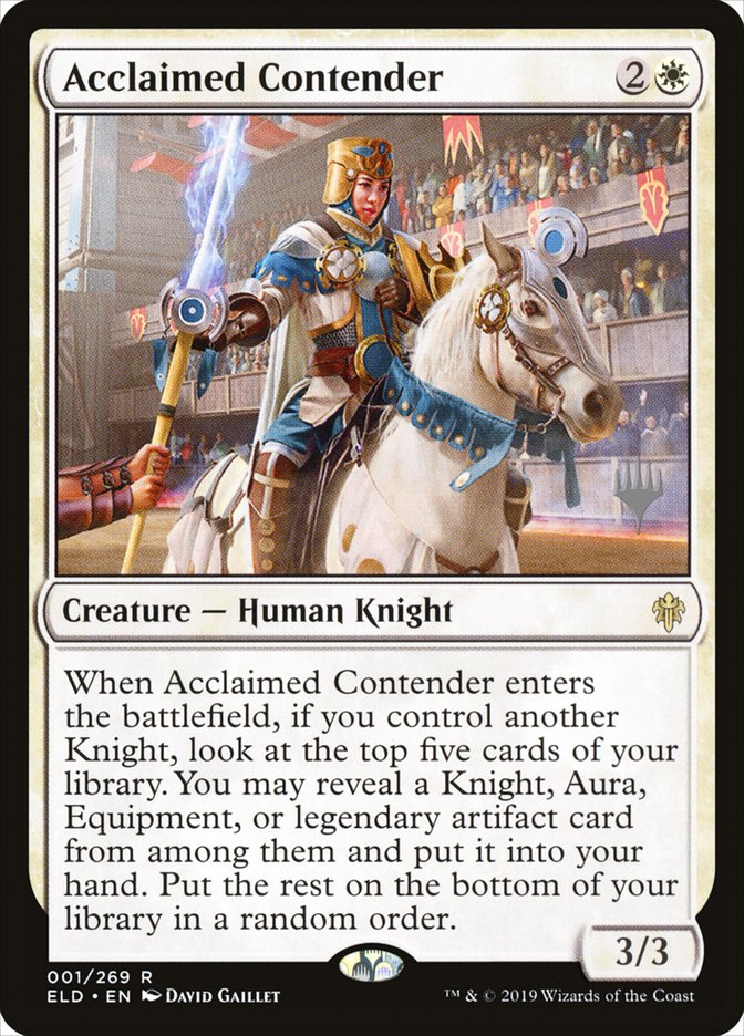 Acclaimed Contender (Promo Pack) [Throne of Eldraine Promos] | Good Games Adelaide SA