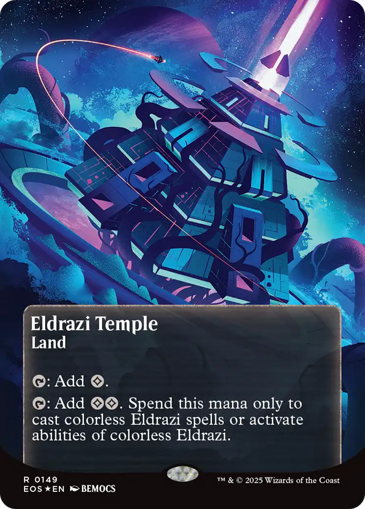 Eldrazi Temple (0149) (Borderless) (Galaxy Foil) [Edge of Eternities: Stellar Sights] | Good Games Adelaide SA