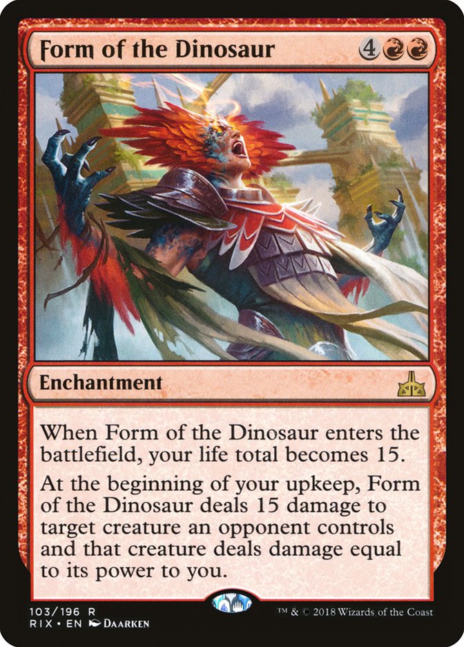 Form of the Dinosaur [Rivals of Ixalan] | Good Games Adelaide SA