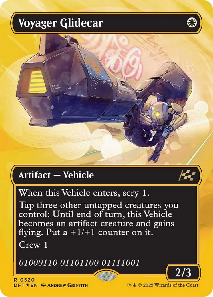 Voyager Glidecar (Borderless) (First-Place Foil) [Aetherdrift] | Good Games Adelaide SA