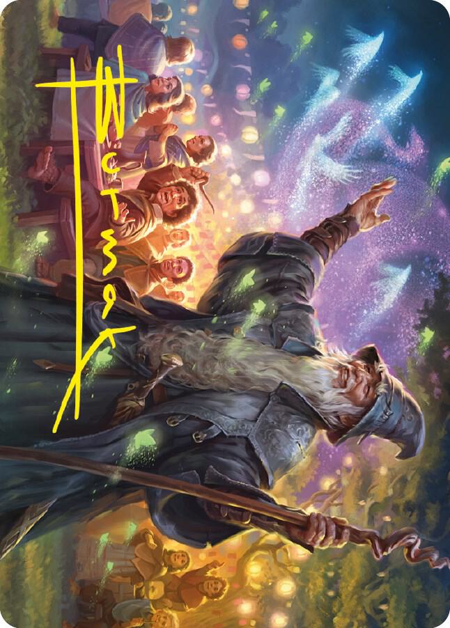 Gandalf Friend of the Shire Art Card Gold Stamped Signature 5 (Art Series: Universes Beyond: The Lord of the Rings: Tales of Middle-earth)  | Good Games Adelaide SA