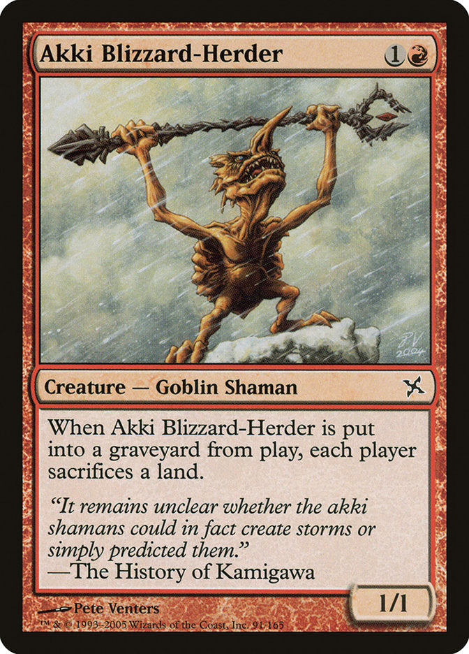 Akki Blizzard-Herder 91 (Betrayers of Kamigawa)  - Foil | Good Games Adelaide SA