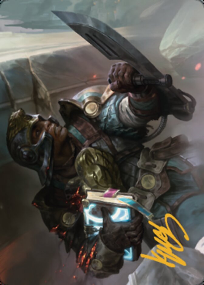 Retrieval Agent Art Card (Gold-Stamped Signature) [The Brothers' War Art Series] | Good Games Adelaide SA