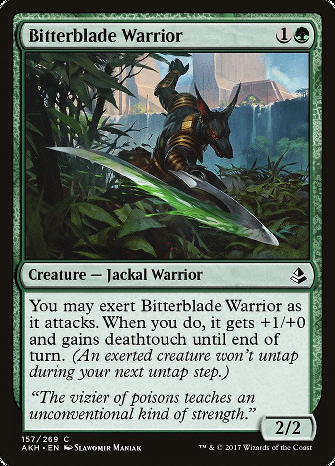 Bitterblade Warrior 157 (Amonkhet)  - Foil | Good Games Adelaide SA