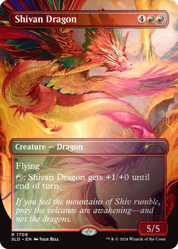 Shivan Dragon Rainbow Foil 1709 (Secret Lair Drop Series)  - Foil | Good Games Adelaide SA