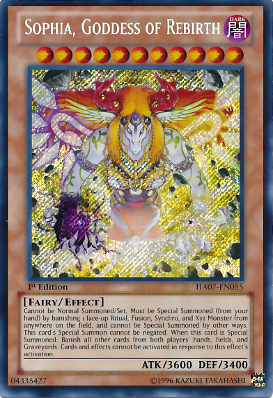 Sophia, Goddess of Rebirth [HA07-EN055] Secret Rare | Good Games Adelaide SA
