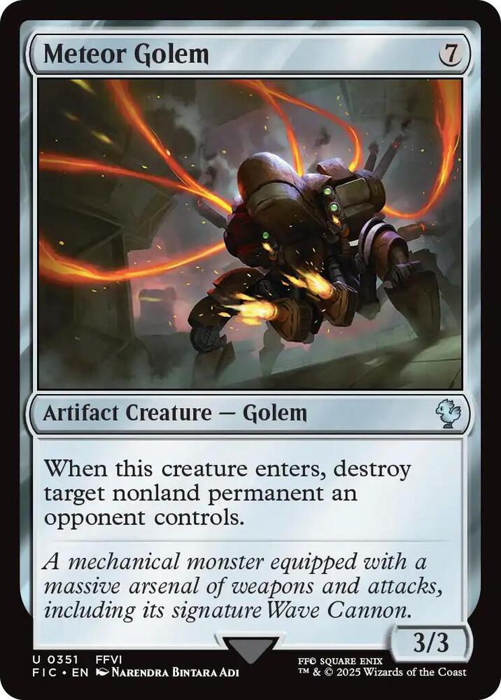 Meteor Golem  351 (Commander: FINAL FANTASY)  - Foil | Good Games Adelaide SA