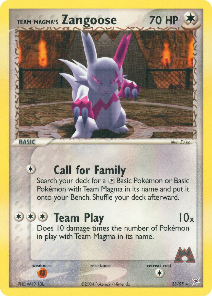 Team Magmas Zangoose 23/95 (Team Magma vs Team Aqua)  | Good Games Adelaide SA