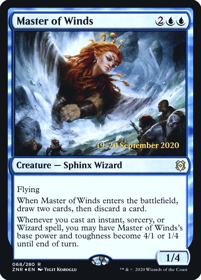 Master of Winds  [Zendikar Rising Prerelease Promos] | Good Games Adelaide SA