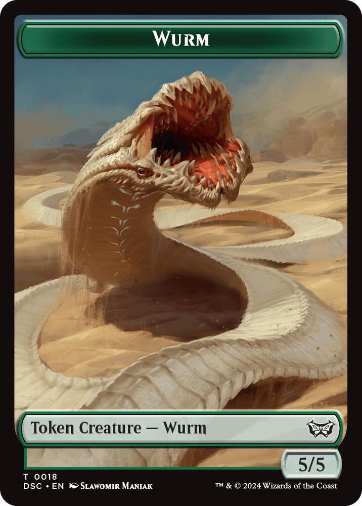 Wurm 0018 Fractal Double Sided Token 18 // 20 (Commander: Duskmourn: House of Horror)  | Good Games Adelaide SA