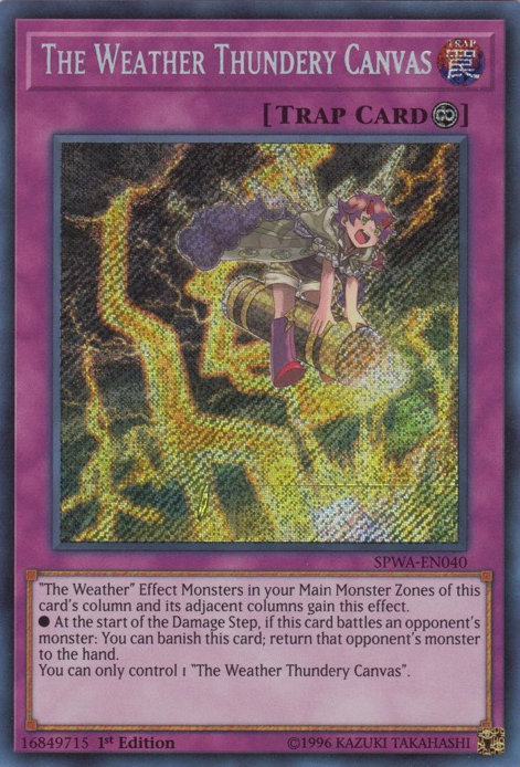 The Weather Thundery Canvas [SPWA-EN040] Secret Rare | Good Games Adelaide SA