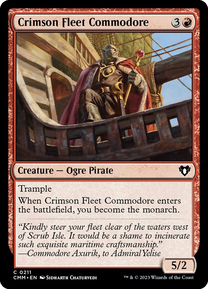 Crimson Fleet Commodore 211 (Commander Masters)  - Foil | Good Games Adelaide SA