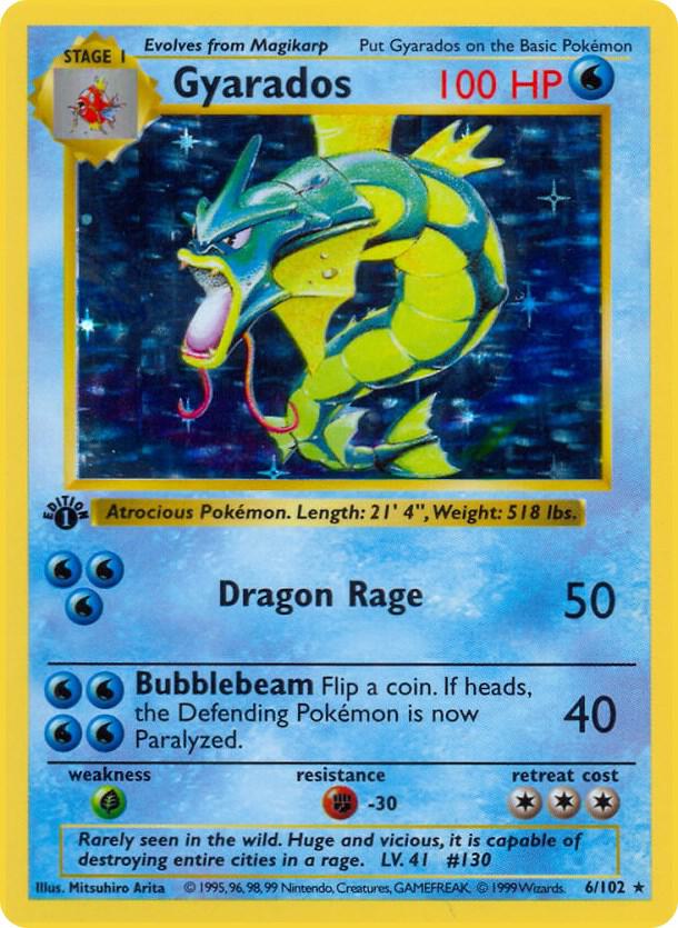 Gyarados 006/102 (Base Set (Shadowless))  - Unlimited Holofoil | Good Games Adelaide SA