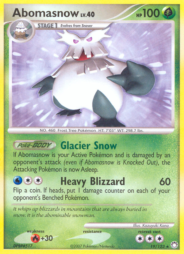 Abomasnow (19/123) [Diamond & Pearl: Mysterious Treasures] | Good Games Adelaide SA